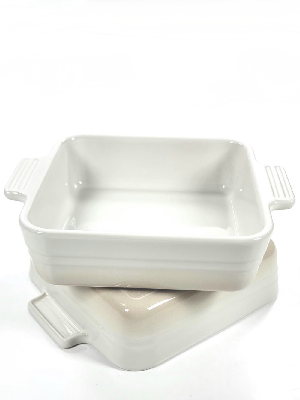 New! Le Creuset Meringue Square Baking Dish - 14cm, set of 2